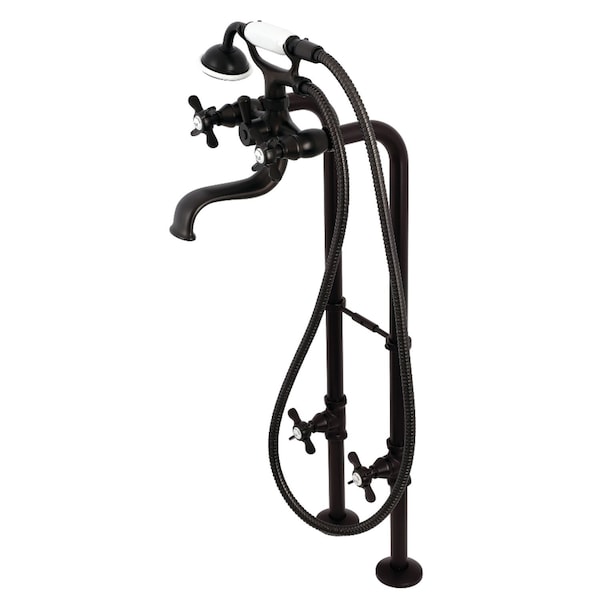 Kingston Brass CCK246K5 Freestanding Clawfoot Tub Faucet Package with Supply Line, Oil Rubbed Bronze CCK246K5 - main